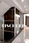 5 Persons 5 Floors Stainless Steel Structure Shaft Home Elevator Indoors Glass