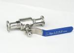 AISI 316L Stainless Steel Sanitary Ball Valves Two Way For Food Industry Piping
