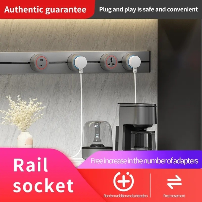 6 Feet Universal Track Socket With 1100W Power Rating