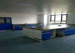 Chemical Wood Lab Furniture , Laboratory Island Bench With Reagent Shelf