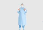 Breathable Sterile Surgical Gowns , Blue Operation Theatre Gown Disposable