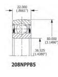 208KR4 Nonstandard Agricultural Machinery Bearing Double Seal GCR15 High