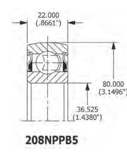 208KR4 Nonstandard Agricultural Machinery Bearing Double Seal GCR15 High