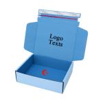 Rectangle White Corrugated Mailer Boxes Zipper Cardboard Box For Gift Packaging