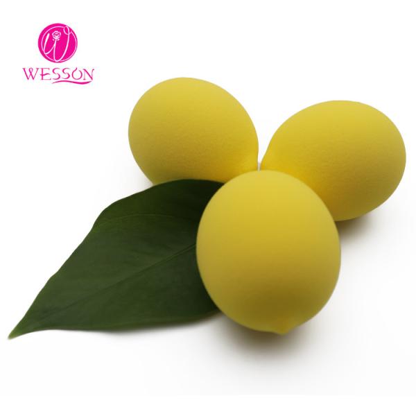 China 3pcs Texture Lemon Shape Cosmetic Sponge Puff Set factory