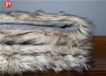 Long Kitt Canadian Fox Faux Fur Bed Blanket , Oversized Faux Fur Throw Blanket