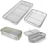 Woven Mesh Stainless Steel Wire Basket Tray For Hospital Surgical Instrument