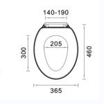 Universal Quiet-Close Round Toilet Lid With Non-Slip Seat Bumpers White