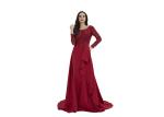 Spring Autumn Long Sleeve Wedding Dresses , Spandex / Polyester Long Dresses For