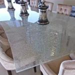 6-12mm Decorative Broken Glass Table Top for Home Furniture Made of Tempered