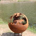 Customized Corten Steel Fire Pits 6mm Thickness Modern Wood Fuel Type