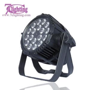 China IP65 18LED PAR RGBWA+UV,Daisy Chain Link Outdoor spotlighting Stage Par Light factory