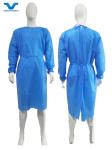 Antistatic Blue Disposable Surgical Gown with Knitted Cuffs En1149 Standard