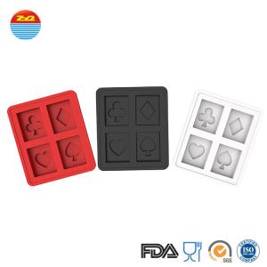 China Poker Ice Cream Silicone Ice Trays Environment Protection With Matt Surface factory