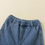 New Design Kids Denim Jeans Full Length Black Blue Jeans Boys Elastic Waist
