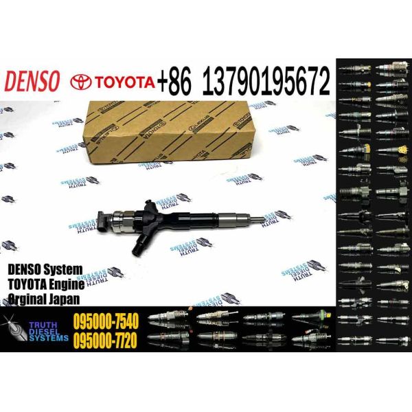 Common Rail Fuel Injector 095000-7540 23670-30280 2367030280 for Toyota Hilux 1KD-FTV Diesel Engine