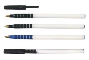 China school ball pen,rubber plastic grip, two times injected grip ball pen factory