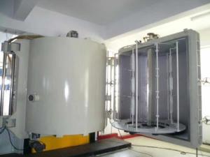 China Vertical Plastic Trophy Evaporation Vacuum Coating Machine factory