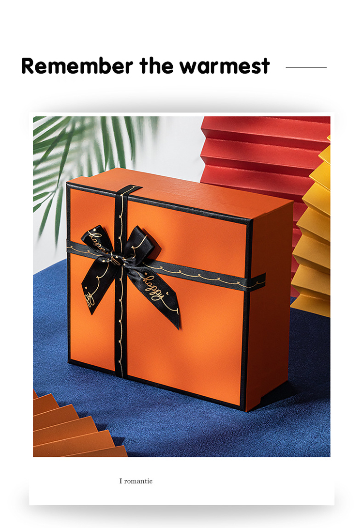 Cardboard Packaging Box Recyclable Paper Eco Friendly Luxury Gift Box With Bow