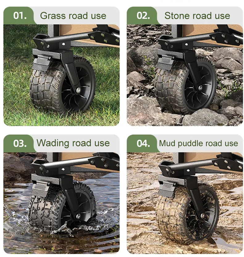 Removable Canopy Heavy Duty Collapsible Wagon Carts For Storage