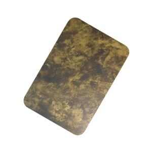 China Customized Embossed Stainless Steel Wall Cladding Sheet Decorative 3MM Thick factory