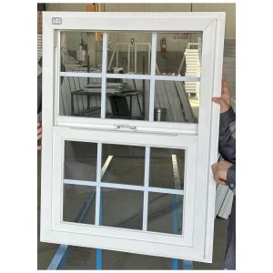 China UPVC Single Hung Vinyl Windows Soundproof Double Vertical Sliding Windows factory