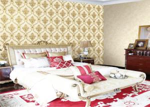China Waterproof Modern Deep Embossed Wallpaper Flower Pattern For Home Decor factory