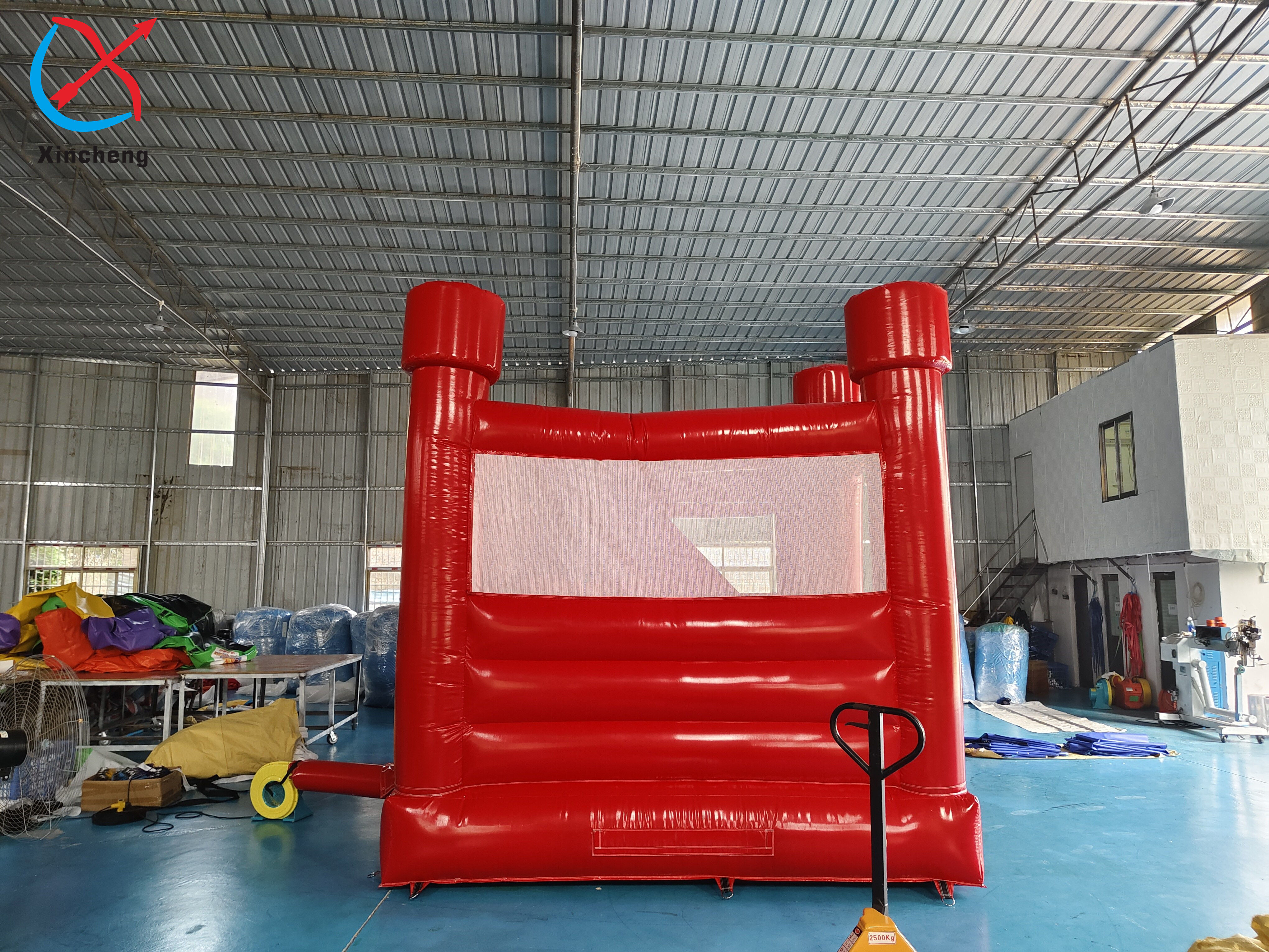 Customized Red Inflatable Wedding Bouncy House With Slide Inflatable Combo For Party