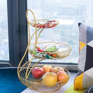 China Anti Rust 3 Tier Stainless Steel Fruit Basket factory