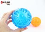 Flasing Floats Bright TPR Bouncy Pet Toys Light Up Dog Ball Orange / Blue