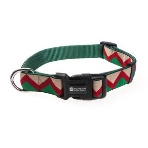 China 1&quot; Polyester Dog Collar Custom Heavy Duty Woven Elastic Christmas Dog Collar Xl Xs Xxl factory