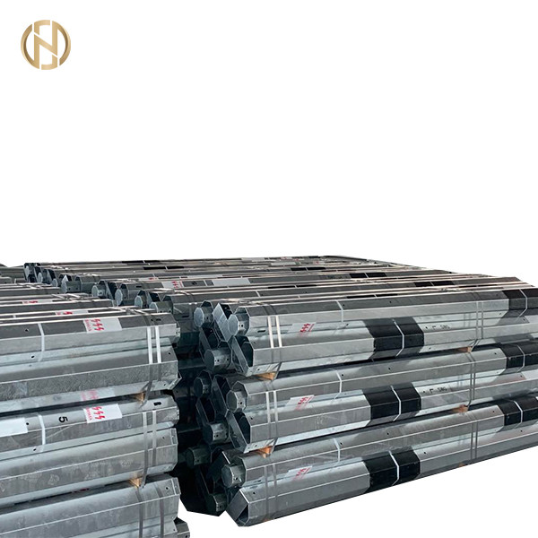 China Tubular Metal Electrical Pole 11M 450daN 550daN Low Silicon Well Finished Galvanization factory