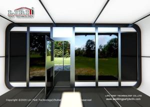 China Black White 8M Glamping House Multi Room Canopy Tent factory