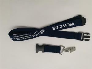 China Black Color Promotional Dye Sublimation Lanyards With Fashion Logo , 2.0*90cm factory