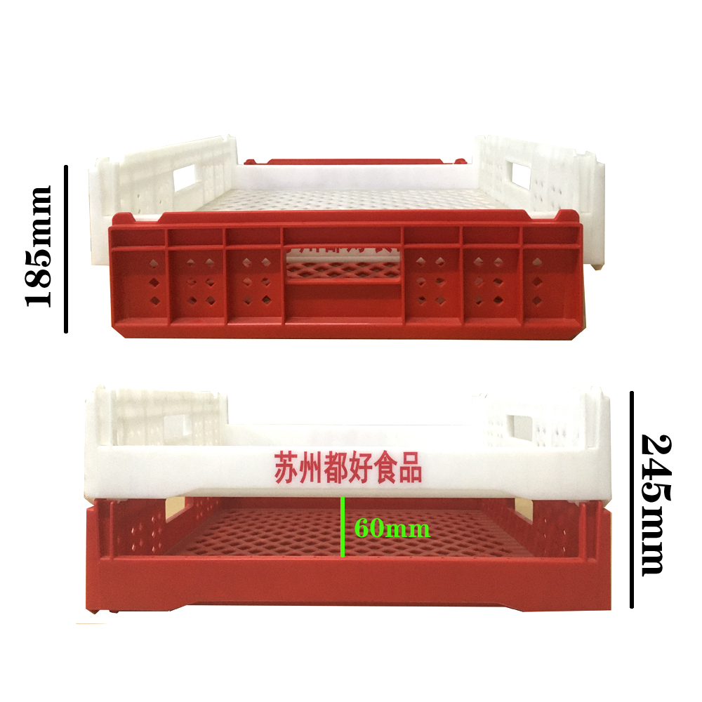 550*480*130mm Customized Color Plastic Crates for Bread Made of Durable PP Material