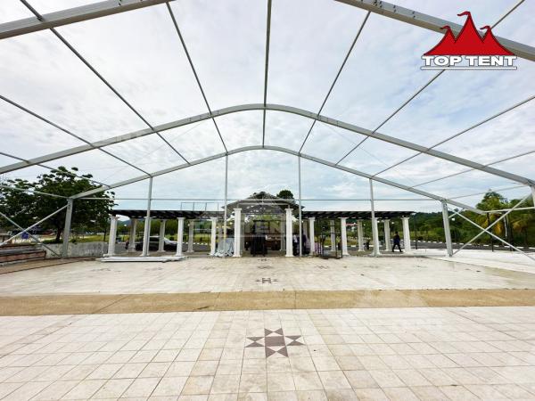 Extra Wide Industrial Storage Tent With Column Free Interiors And Adjustable