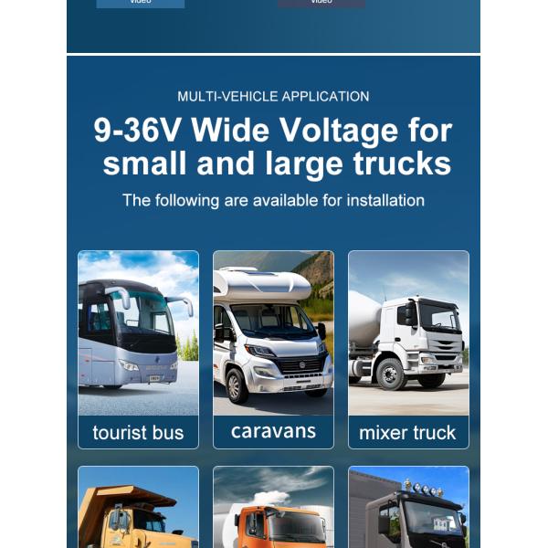 1080P Waterproof WIFI Car Dashboard Camera for Trucks RVs Android