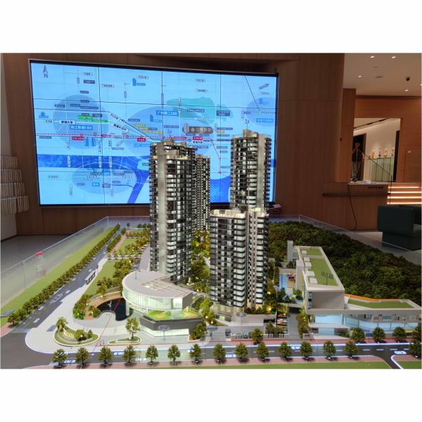 Multi Story Architectural Scale Model 1:100 Urban Architecture Model Green