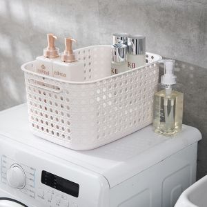 Eco Friendly Small Rectangular Plastic Baskets Stationery Organiser