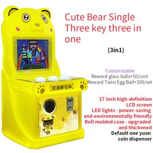 China Amusement Machine Coin operated games vending Three-Button Three-In-One Button Game factory
