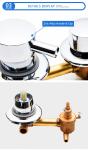 Brass Material Shower Mixer Valve , Hot Cold Mixing Valve With 2 / 3 / 4 / 5