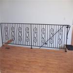 ISO9001 Apartment Balcony Wrought Iron Handrails For Indoor Steps