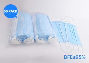 China Anti Spray 3 Ply Disposable Face Mask With Melt Blown Cloth With Ear Loop factory