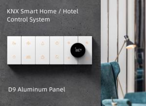 China Backlight Style KNX Wall Switch Full Metal Button Controlling Lamp factory