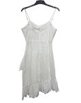 Cotton White Lace Embroidered Dress / Slim Fit Dress For Ladies Sexy Style