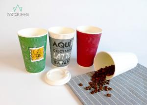 China Insulated Coffee 12 Oz / 20 Oz Paper Cups For Hot Drinks Customized Sizes factory