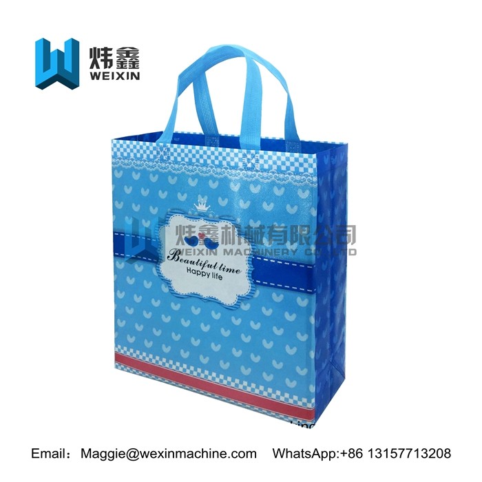 Red series 100gsm 2018 latest fashion pp non woven shopping bag with red handle