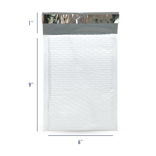 White Poly Bubble Mailers Sealable Waterproof Mailer - Various Sizes