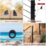 Black Stainless Steel Angled Bevel Washers for Cable Railing Kits and Deck Stair