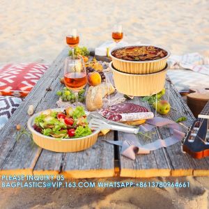 250mm Diameter 2500ml Heatable food pack Preservation Lunch Box Recyclable